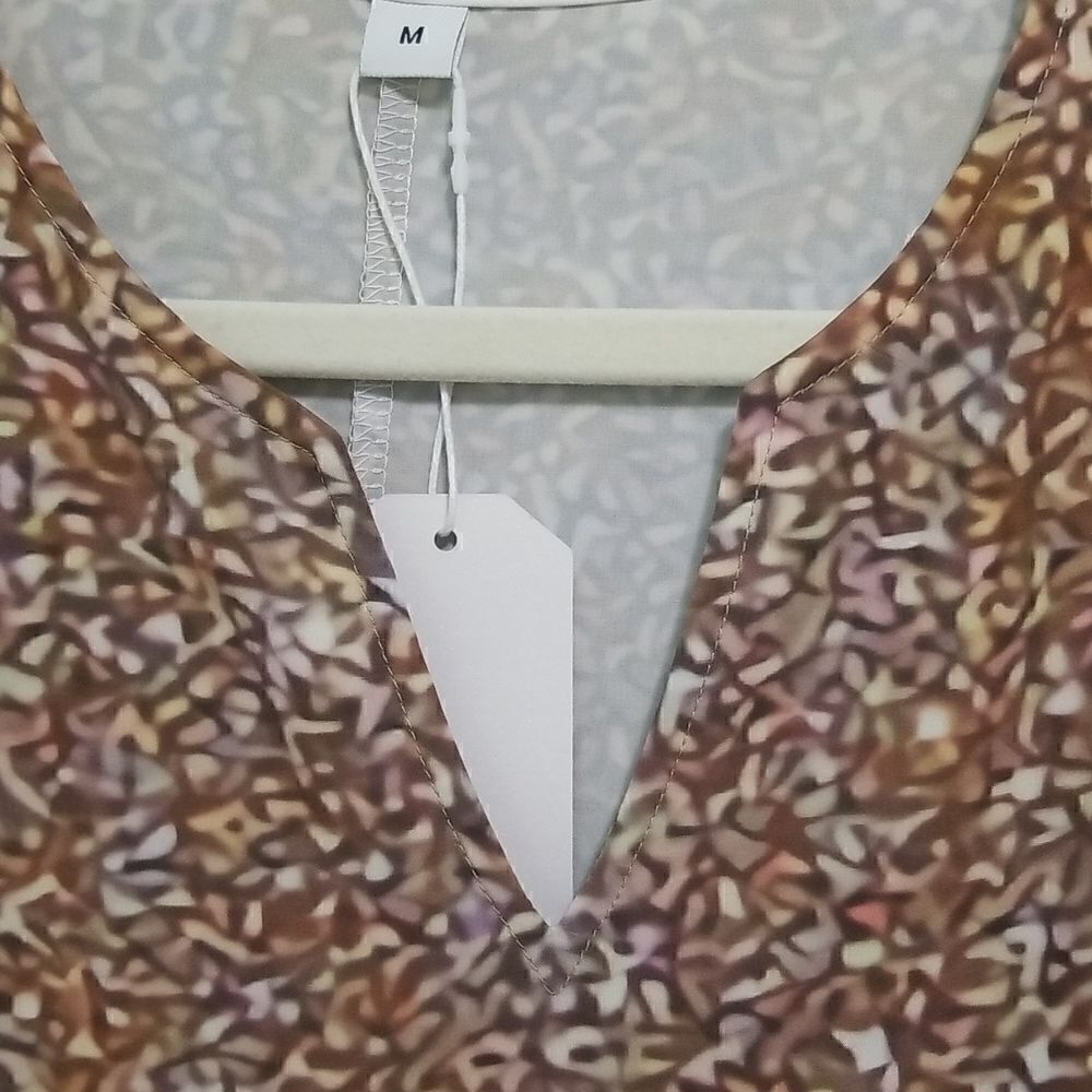 Maxi dress, muted colors. Size M - Picture 2 of 5